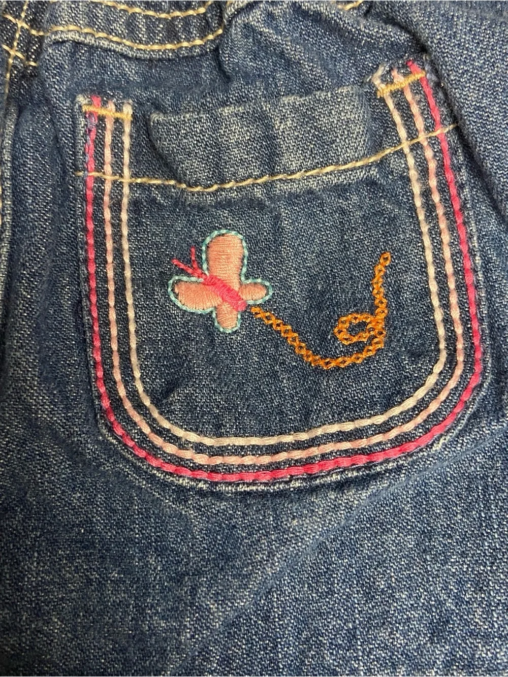 Genuine kids Oshkosh Skirt girls Size 9 Month Denim Skirt jean skirt embroidered